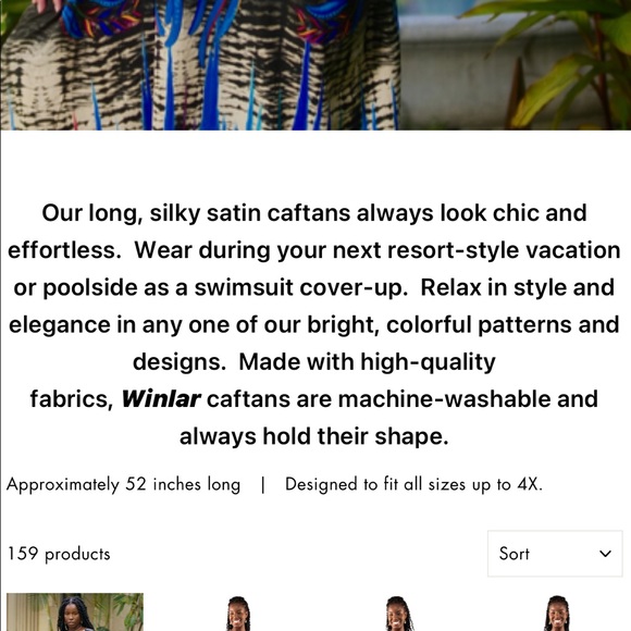 🌻NWT WINLAR SUNSET FIRE COVERUP/ CAFTAN - Picture 14 of 16